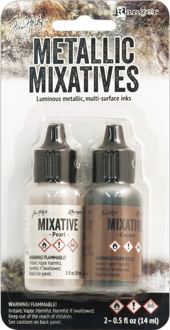 Tim Holtz Alcohol Ink Metallic Mixatives Pearl & Copper